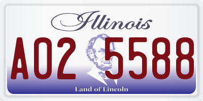 IL license plate A025588