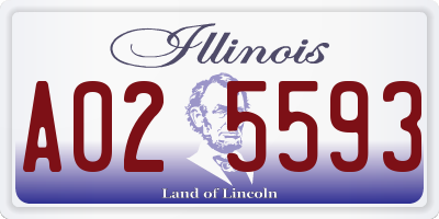 IL license plate A025593