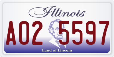 IL license plate A025597