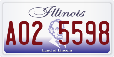 IL license plate A025598