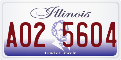 IL license plate A025604