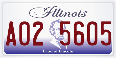 IL license plate A025605