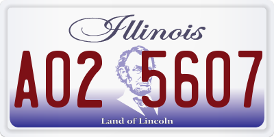 IL license plate A025607