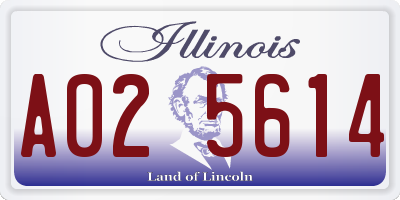 IL license plate A025614