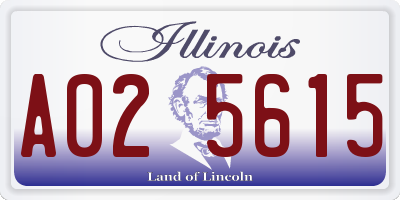 IL license plate A025615