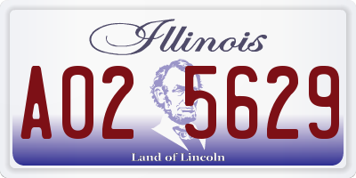 IL license plate A025629