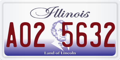 IL license plate A025632