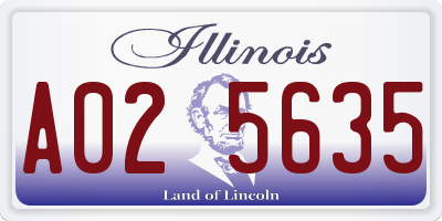 IL license plate A025635