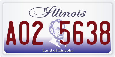 IL license plate A025638
