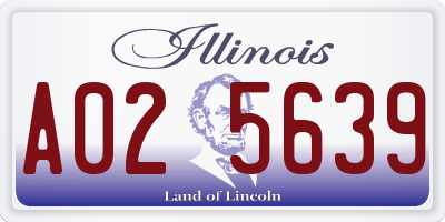 IL license plate A025639