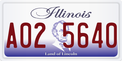 IL license plate A025640