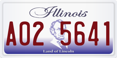 IL license plate A025641