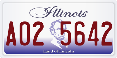 IL license plate A025642