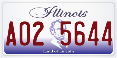 IL license plate A025644
