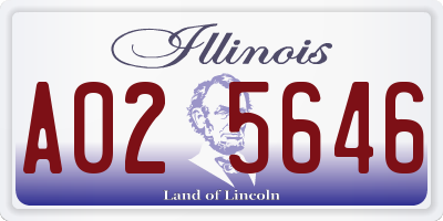 IL license plate A025646