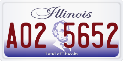 IL license plate A025652