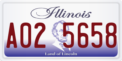 IL license plate A025658