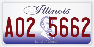 IL license plate A025662