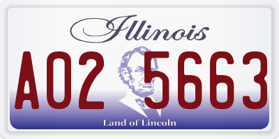 IL license plate A025663