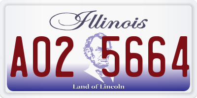 IL license plate A025664
