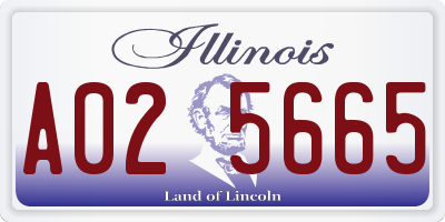 IL license plate A025665