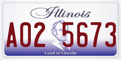 IL license plate A025673