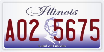 IL license plate A025675