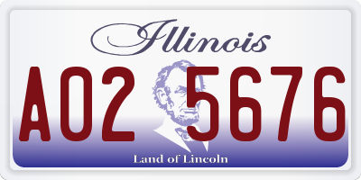 IL license plate A025676