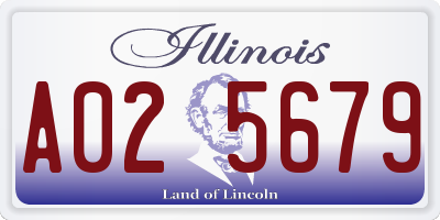 IL license plate A025679