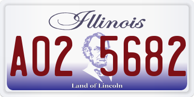 IL license plate A025682
