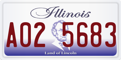 IL license plate A025683