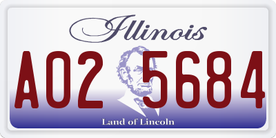 IL license plate A025684