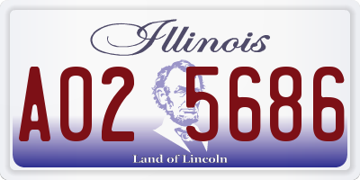 IL license plate A025686