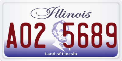 IL license plate A025689