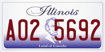 IL license plate A025692