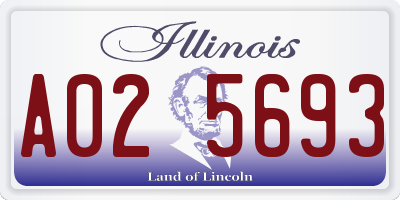 IL license plate A025693