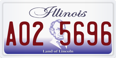 IL license plate A025696