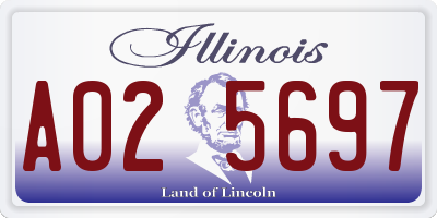 IL license plate A025697