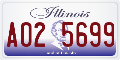 IL license plate A025699