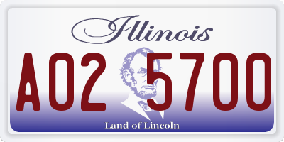 IL license plate A025700
