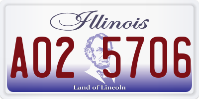 IL license plate A025706