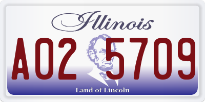 IL license plate A025709