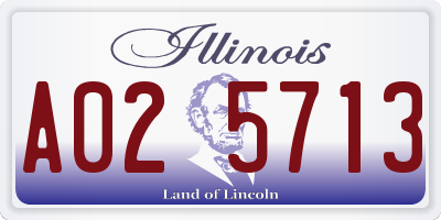 IL license plate A025713