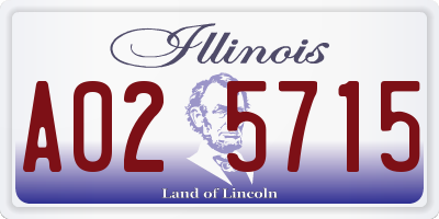 IL license plate A025715