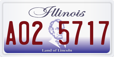 IL license plate A025717