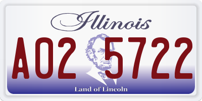 IL license plate A025722