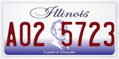 IL license plate A025723
