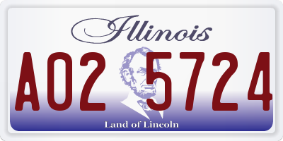 IL license plate A025724