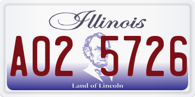 IL license plate A025726