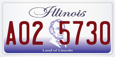 IL license plate A025730